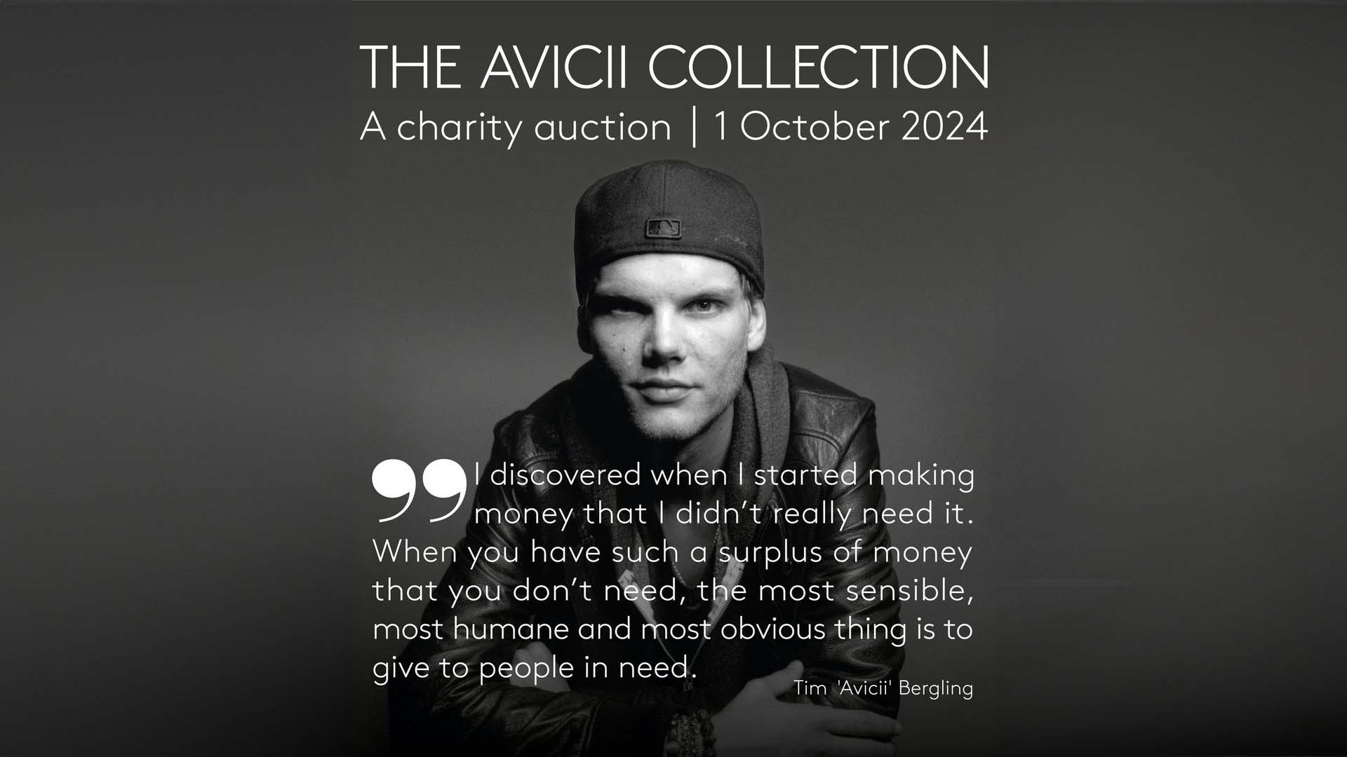 Lanzan rara subasta de pertenencias personales de Avicii 