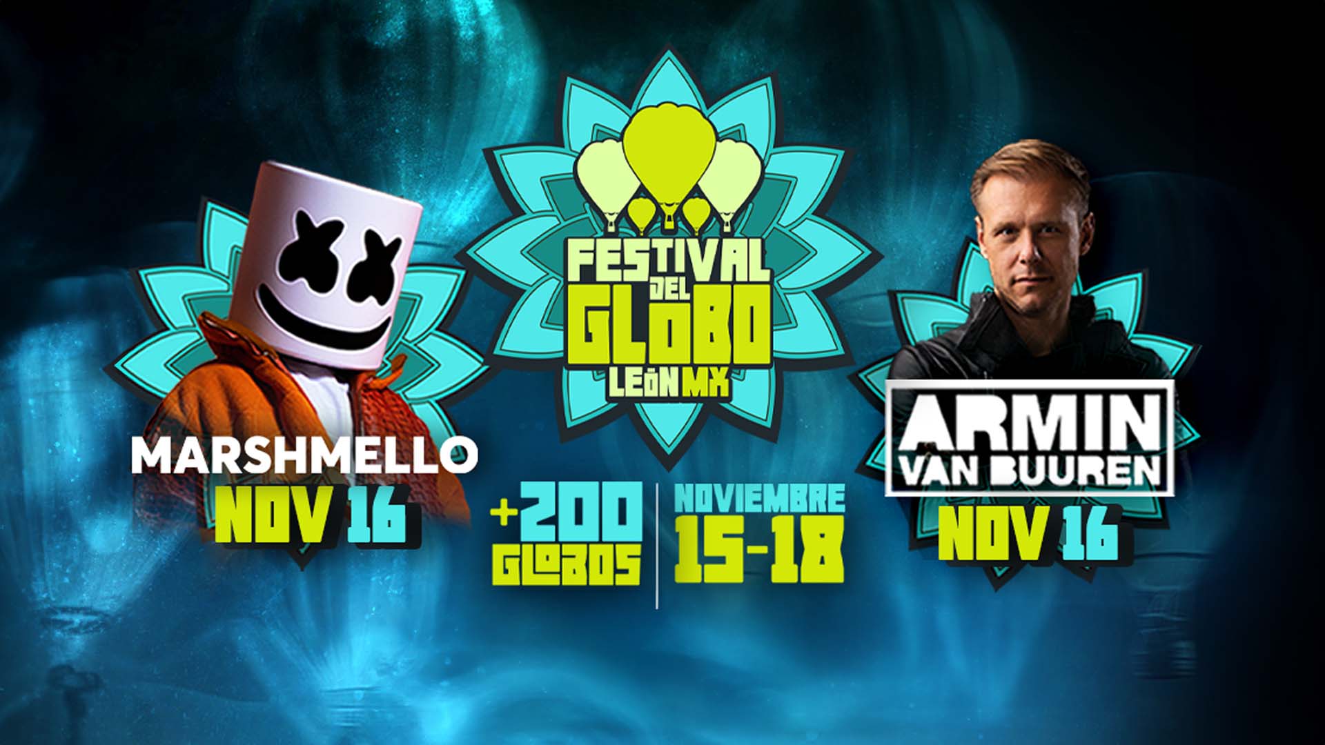 Armin van Buuren y Marshmello en el Festival Internacional del Globo