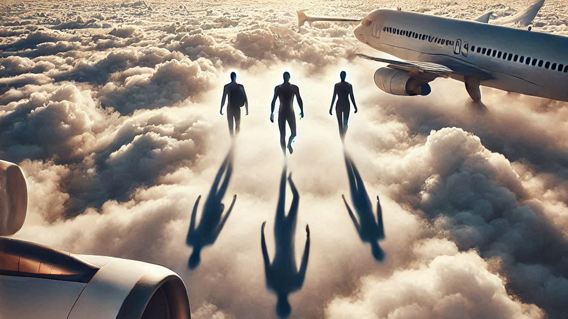 Video Viral: Figuras humanas sobre las nubes son captadas desde un avión