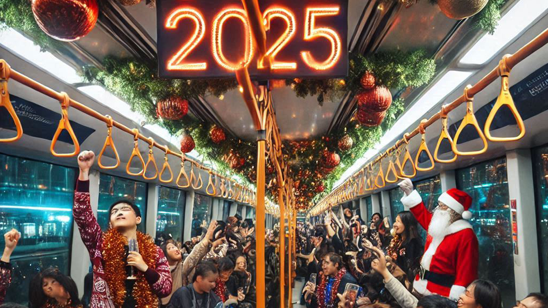Video Viral: Pasajeros celebran Año Nuevo 2025 en el Metrobús