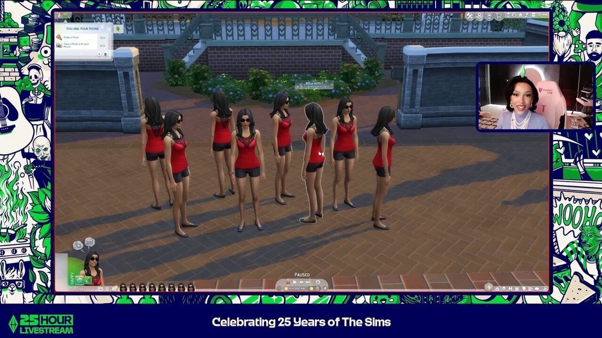 Doja Cat en el 25° aniversario de THE SIMS