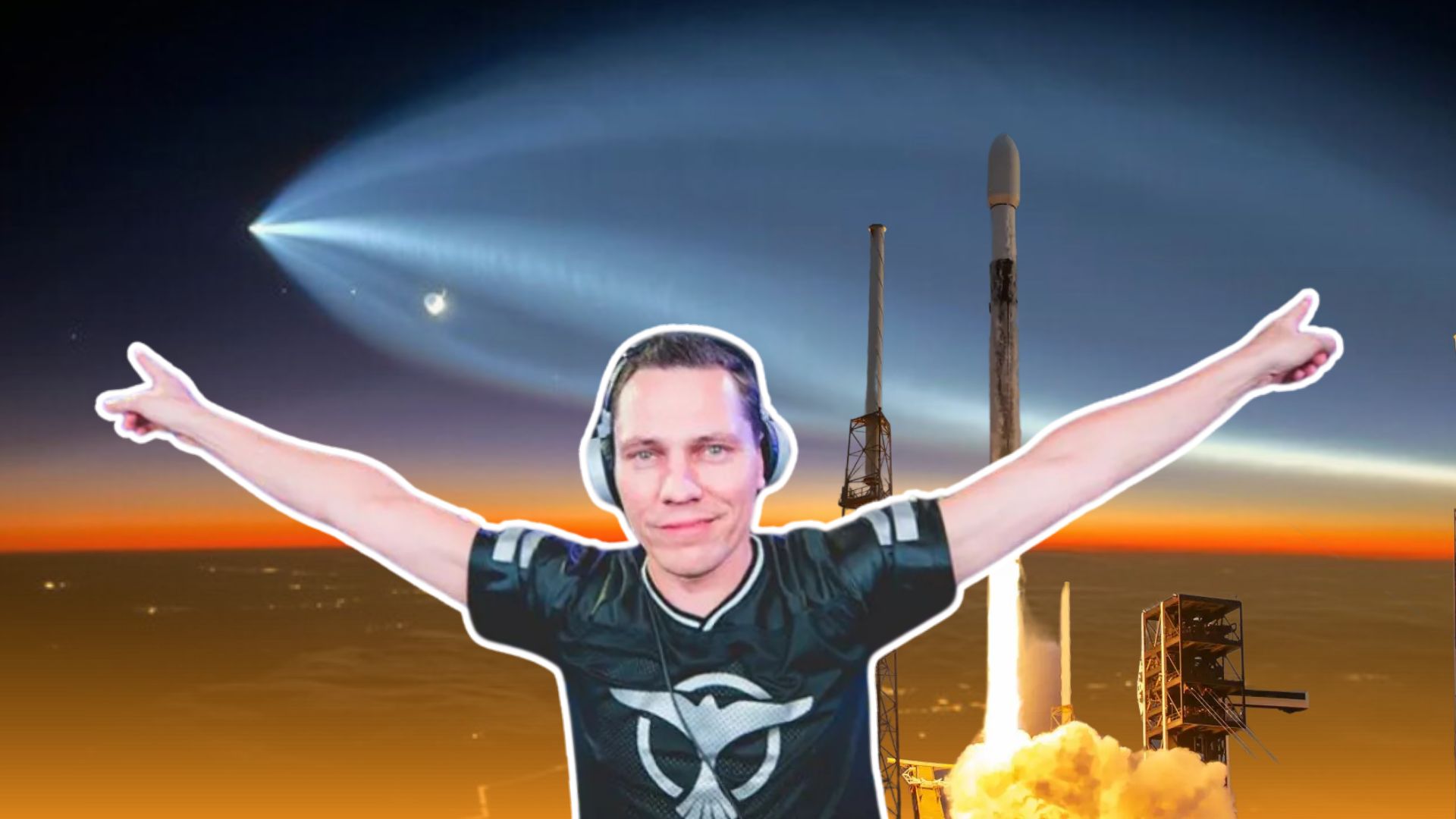 ¿Tiësto? No, el verdadero headliner fue un cohete de SpaceX 🚀