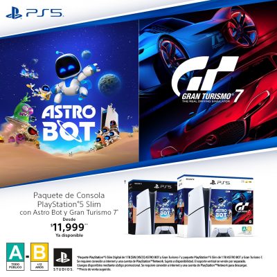 ¡Nuevo bundle de PS5 con ASTRO BOT y Gran Turismo 7 llega a México!
